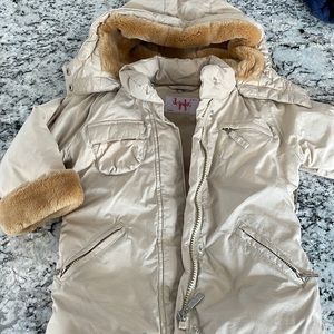 il gufo toddler down jacket tan gold khaki size 2 years Italy perfect condition